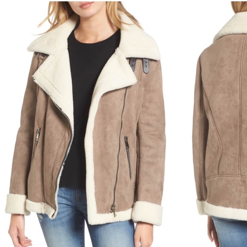 Vigoss Faux Shearling Oversized Jacket